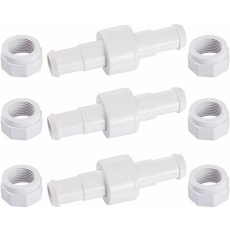 D20 Lot de 3 Raccords Rotatifs pour Tuyau D'arrosage avec 6 Embouts D15 Compatibles avec Zodiac Polaris 180 280 380 Robot Nettoyeur Piscine