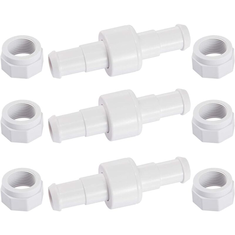 Aamunpa - D20 Lot de 3 Raccords Rotatifs pour Tuyau D'arrosage avec 6 Embouts D15 Compatibles avec Zodiac Polaris 180 280 380 Robot Nettoyeur Piscine