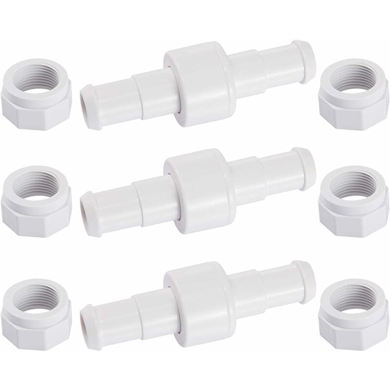 D20 Lot de 3 Raccords Rotatifs pour Tuyau D'arrosage avec 6 embouts D15 Compatibles avec Zodiac Polaris 180 280 380 Robot Nettoyeur Piscine,—VEBTles