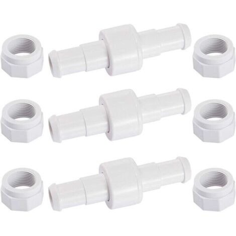 D20 Lot de 3 Raccords Rotatifs pour Tuyau D'arrosage avec 6 Embouts D15 tibles avec Zodiac  180 280 380 Robot Nettoyeur Piscine