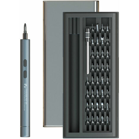 D2Plus Kit de tournevis électrique au lithium Mini alimentation portable/tournevis manuel pour outils de réparation pour appareils électroniques/téléphone portable/ordinateur portable/montre