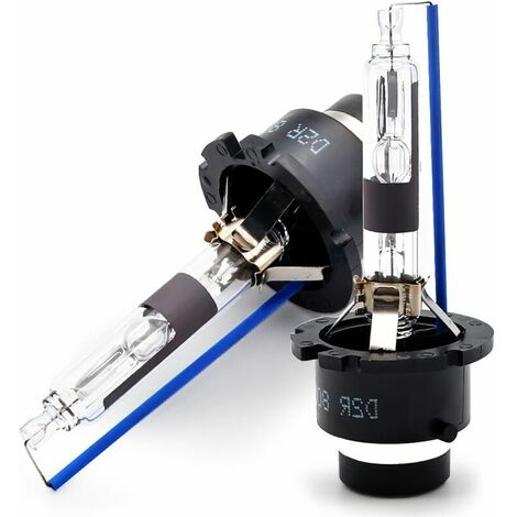 D2R Xenon HID Bombilla Lámpara de faro 8000K 35W Blanco frío Reemplace para bombillas halógenas o LED exteriores 12V (2 piezas)