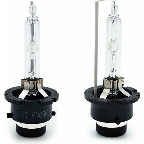 D2S Xenon Kit 6000K HID Lámpara de descarga Faro 35W Blanco Reemplazo para bombillas halógenas o LED exteriores (2 piezas)