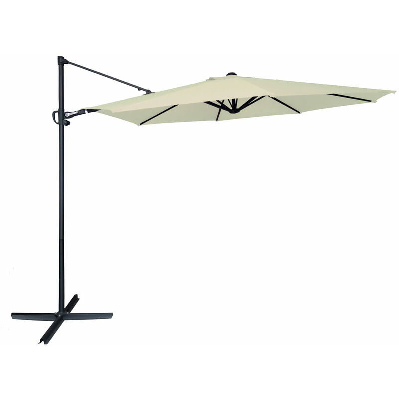 

Parasol excéntrico roma Aktive Garden d300 cm crema mástil aluminio