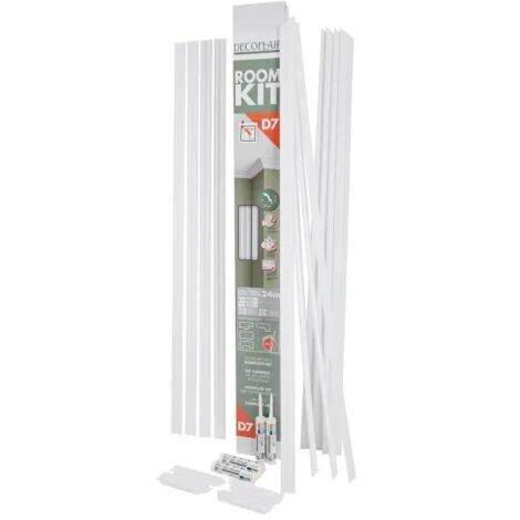 D7-ROOMKIT DECOFLAIR Moulure de plafond Polystyrène 45 x 40 x 2000 - 1 pièce