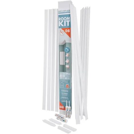 D8-ROOMKIT DECOFLAIR Moulure de plafond Polystyrène 50 x 50 x 2000 - 1 pièce