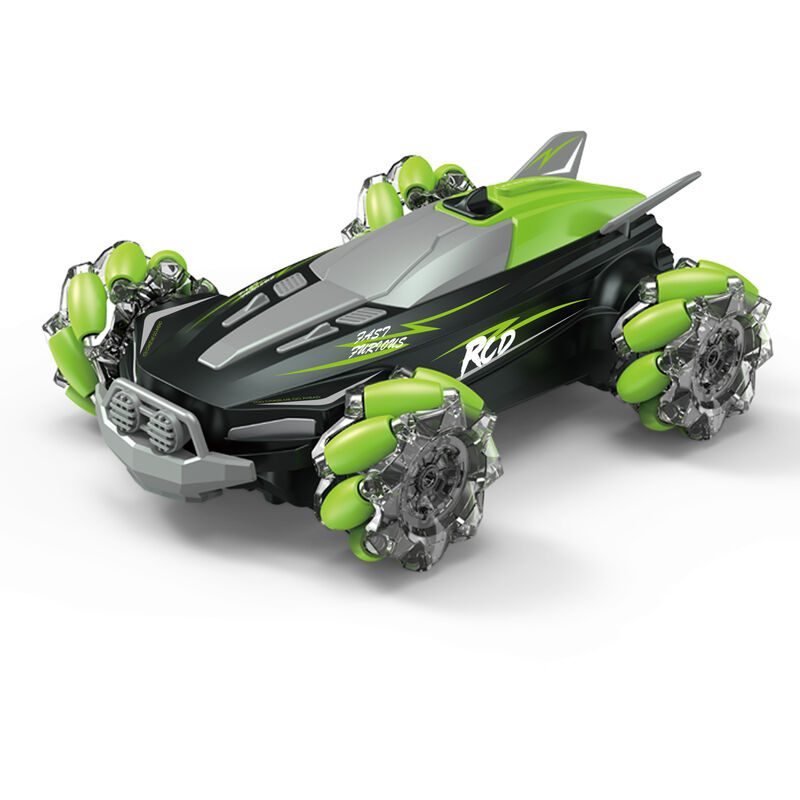 

D888 RC Stunt Car Remote Control Car 4WD para ninos Ninos 2.4G 360 ¡ã Rotacion Drift Car con luz LED y musica RC Car Gift para ninos, Verde, 1 bateria