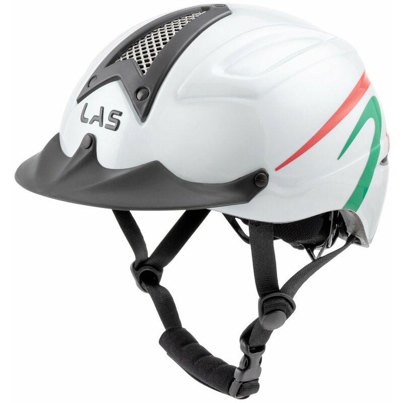 Da 54 a 58 cm, Drapeau italien: LAS xtb casque d'endurance coque extérieure en polycarbonate VG1 homologué drapeau italien