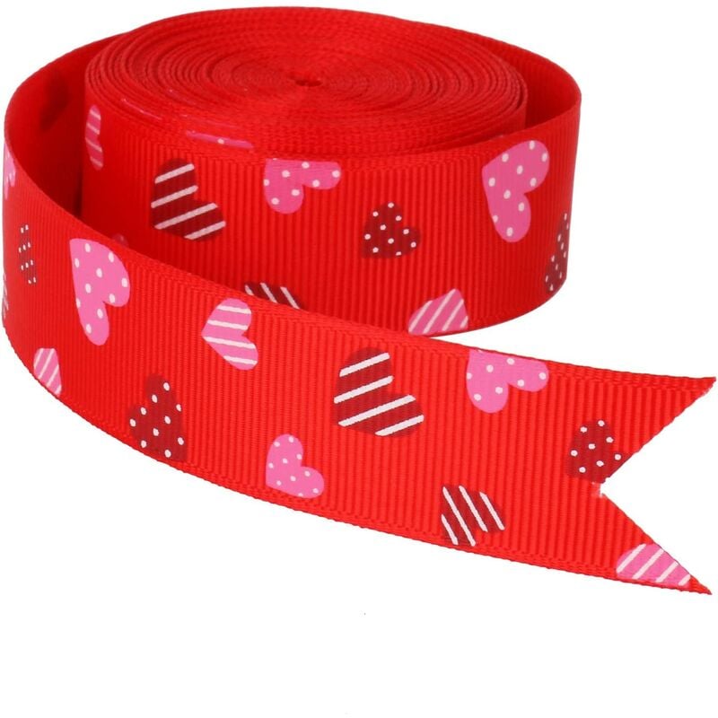 

Día de la madre Corazones Regalo Cintas de papel Rollo de decoraciones para manualidades Rojo