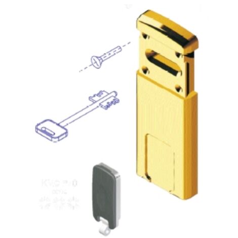 dA fenseur magnA tique MG220 pour serrures A  double embout en chrome satinA