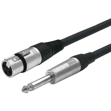 Da Xlr f a jack mono 6,35 mm,