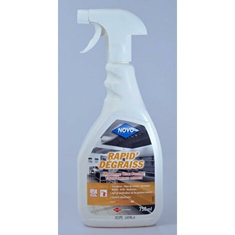 DÃƒÂ©graissant puissant toutes surfaces alimentaire NOVO RAPID DEGRAISS pistolet 750mL