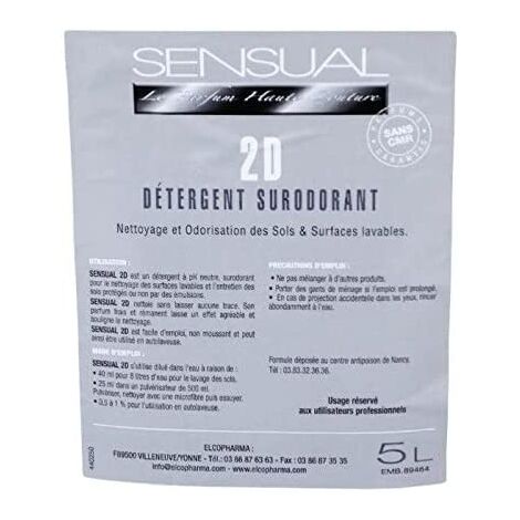 Détergent surodorant SENSUAL 2D Fleur de coton- bidon 5L ââ‚“ Contact Alimentaire