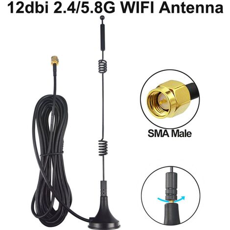 INION® Dachantenne 40cm mit Antennenfuss und Kabel 1,20m Universal Fahrzeugantenne Autoantenne Stabantenne Radioantenne