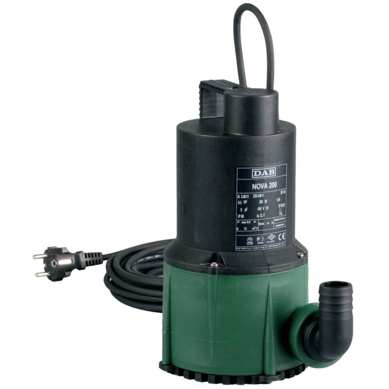 Nova 180 m-na Pompe de relevage - 4.800 L/u - 190W - Granulométrie 5 mm - Hauteur de refoulement 4,9 m - Submersible - Pompe Relevage