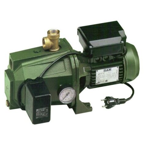 DAB – Pompe de surface 0,6 kW – Aspiration jusqu'à 7 m – Débit 60 l/min – Manomètre et raccord 3 voies – Corps en fonte