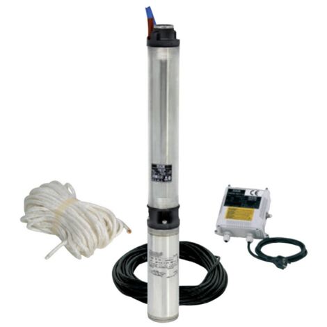 DAB – Pompe immergée 4' monophasée 220V – Débit 4,2 m3/h – Corps inox, turbine laiton – Indice IP68, 30 m de câble inclus