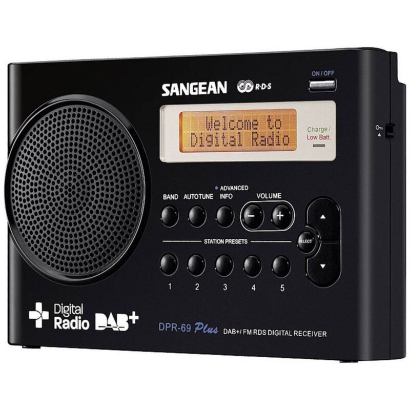 SANGEAN DAB+  DPR-69+ fonction de charge de la batterie noir 