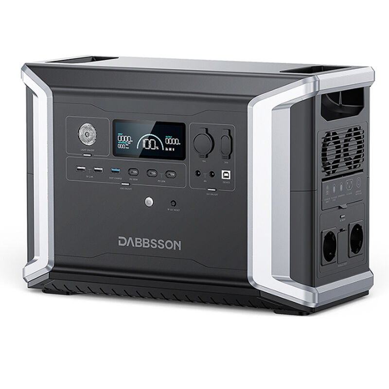 Dabbsson - Groupe électrogène 2330Wh DBS2300 Génerateur Solaire Station électrique portable,batterie LiFePO4 ,5 prises ca 2200W,pour alimentation de