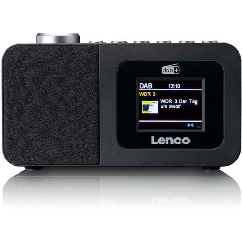 Dabfm radio alarm clock with colour display sleep timer and dual alarm function black