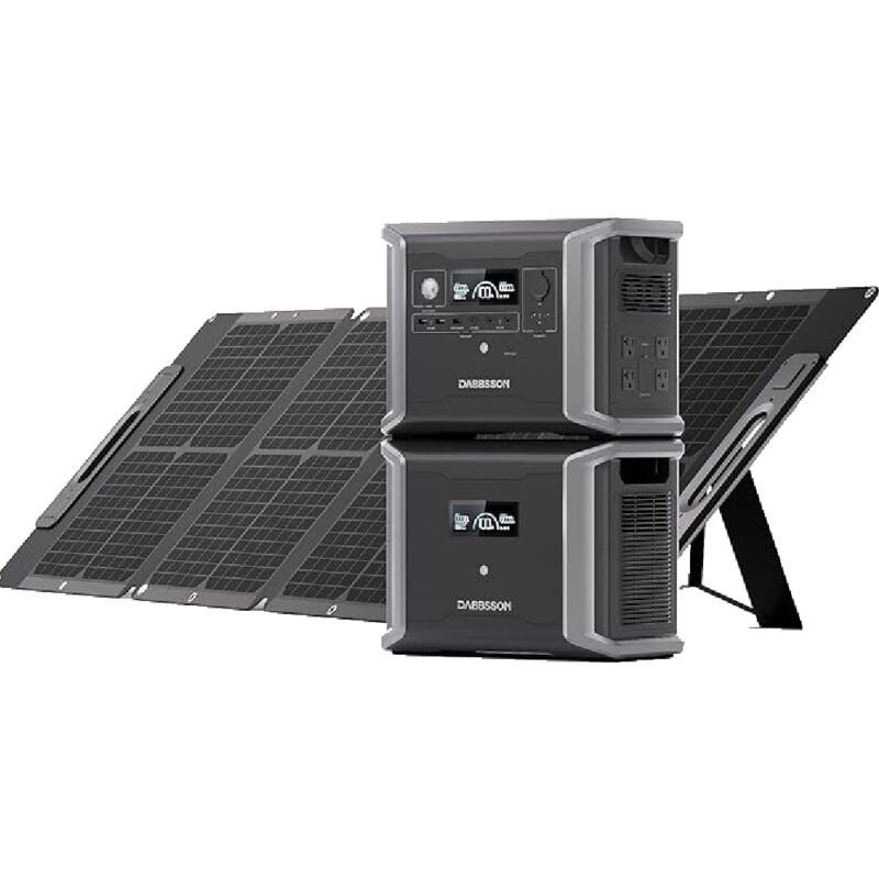Dabbsson - Dabsson 3 kWh extensible station dbs1300 avec dbs1700b batterie supplémentaire, grande capacité d'alimentation (1330 Wh + 1700 Wh), plus