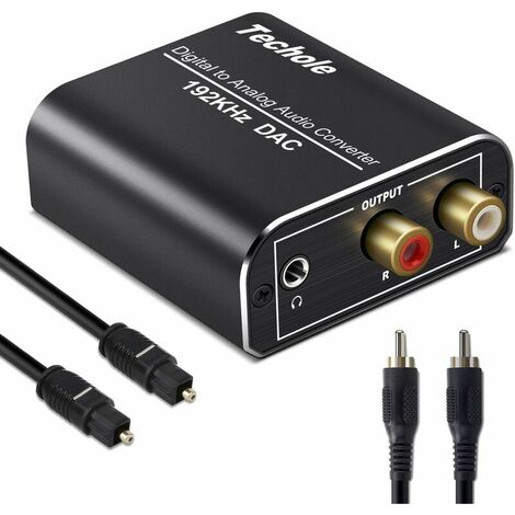 Câble audio à fibre optique Prise ODT (Toslink) avec adaptateur Toslink vers  jack 3,5 mm