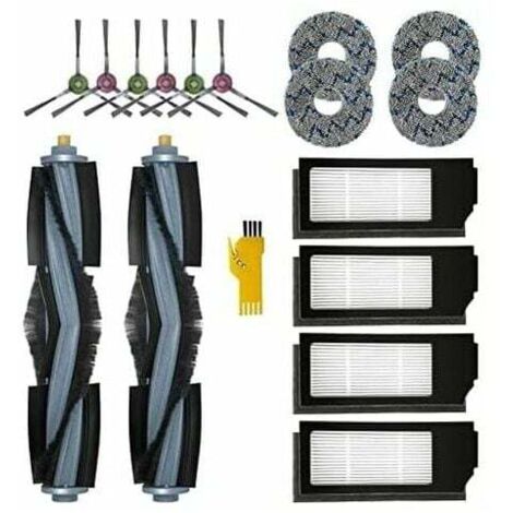 Lot De 4 Serpillères Lavables Pour Robots ECOVACS Deebot X2/T20/X1 Omni - Compatible Série Omni Et Turbo, Grises, Réutilisables