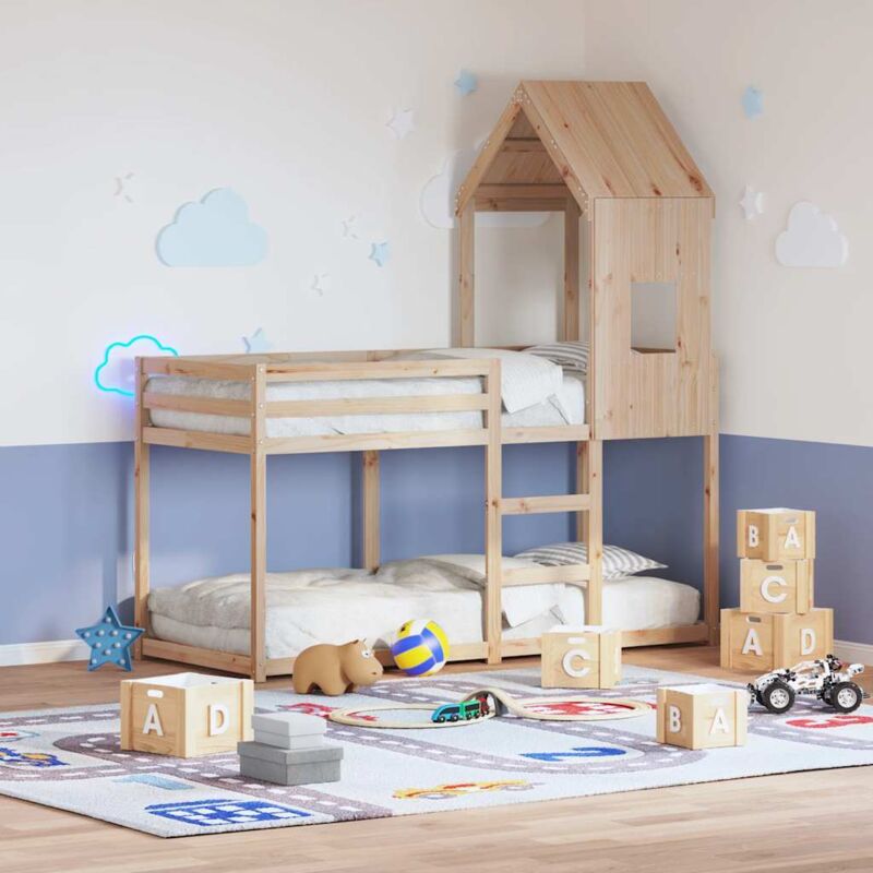 Dach Für Kinderbett 60x89x134, 5 Cm Massivholz Kiefer Vidaxl 501342