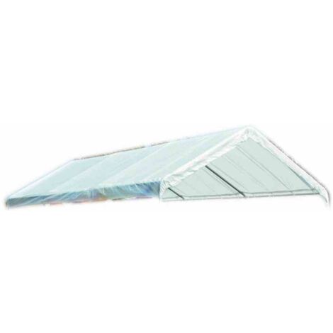 Dach weiß zu Autopavillon 3x6 Meter, PE-Gewebe weiß, Bezug aus Polyethylen, 160g/m² in weiß