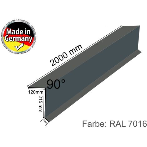 Kantenschutz aus Aluminium RAL7016 Anthrazitgrau