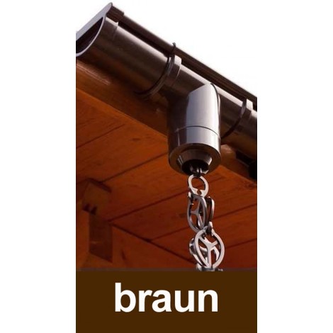 Regenablaufkette kunststoff braun