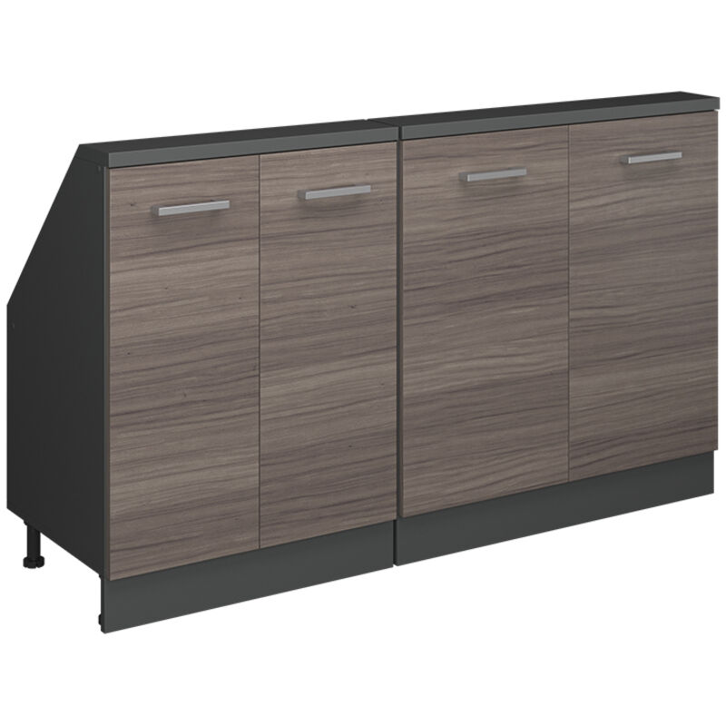 Dachschrägenschrank-set Rion, Edelgrau/anthrazit, 2er Set, Vicco