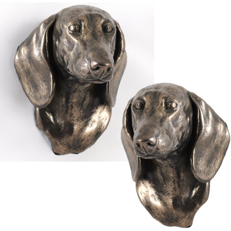 Dachshund II: una estatuilla de perro, un busto colgante, una decoración única para un amante de los perros de Art-Dog