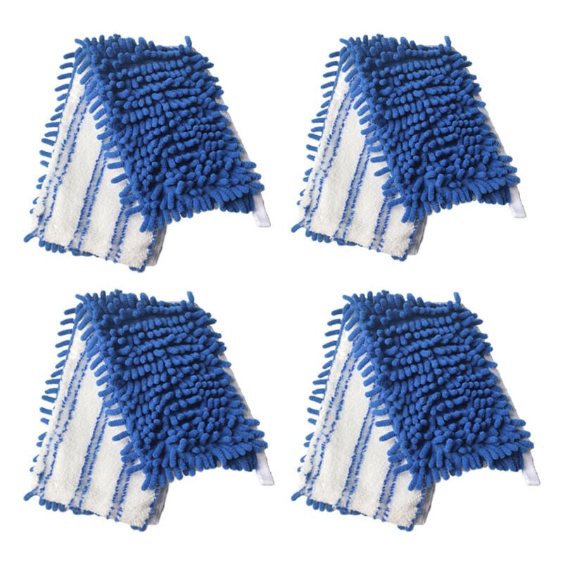 D'adaptation o cedar oezeda tissu de vadrouille plat tête de vadrouille en microfibre accessoires tissu de remplacement de vadrouille(4 pcs) - blue