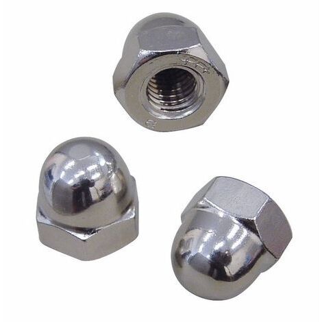 Dadi Ciechi in ottone lucido fresato 12 mm confezione 50 pz