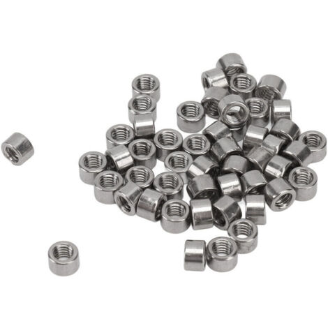 Dadi di accoppiamento rotondi M4x0,7, 50 pezzi, lunghezza 4 mm, dadi di collegamento in acciaio inossidabile 304 per impieghi gravosi per la manutenzione