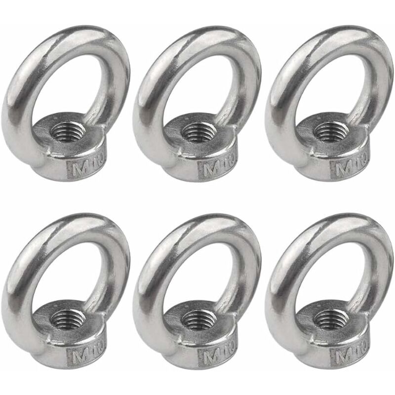Dado ad anello M10 6 pezzi Dadi ad occhiello di