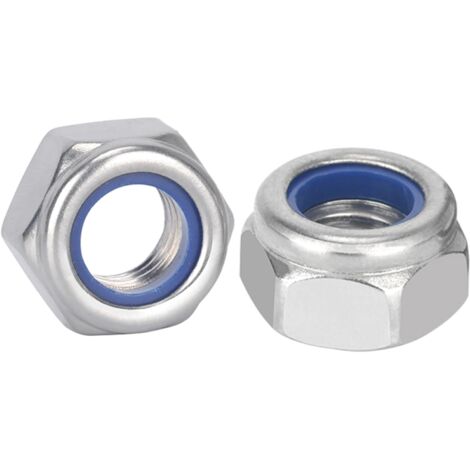 Dado autobloccante M8, 50 pezzi, acciaio inox V2A A2 DIN 985
