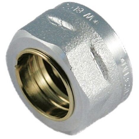 DADO CROMATO CON OGIVA E GUARNIZIONE PER TUBO RAME 1/2" x 12