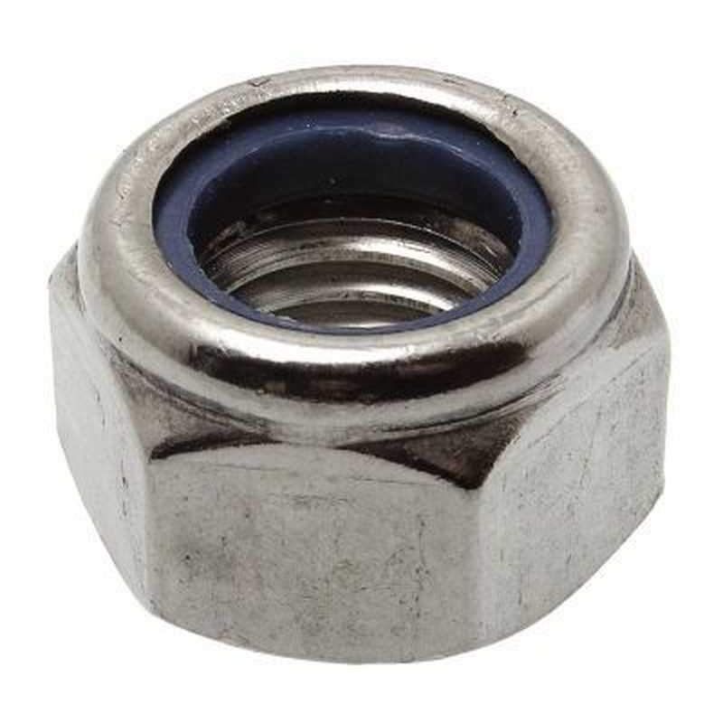 Image of Dado esagonale autobloccante in acciaio inox A4 diametro 5 mm, 14 pezzi. Vynex