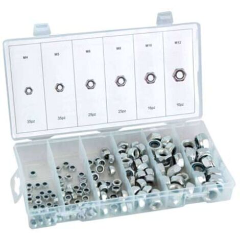 DADO ESAGONALE AUTOBLOCCANTE IN KIT SELF HAND - ZINCATO M 4/12 CF=PZ 146 - 1 confezione