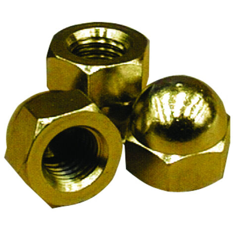 DADO ESAGONALE CIECO In ottone lucido  M 6 4 CT