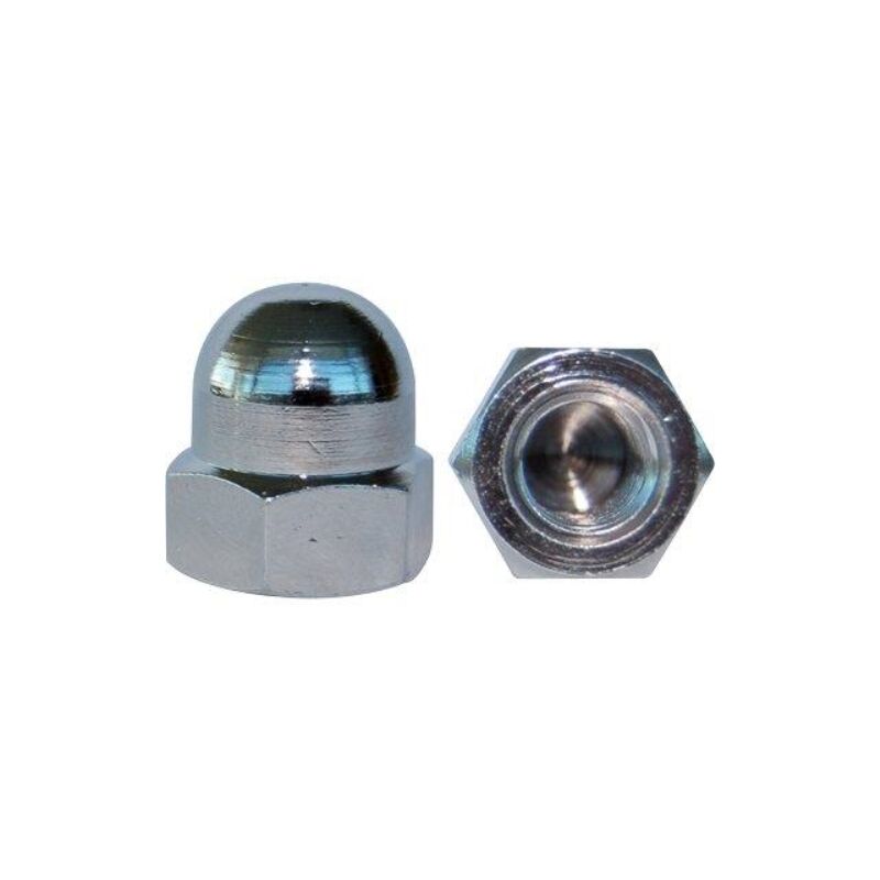 Dado esagonale cieco zincato m 8 cf=pz 100