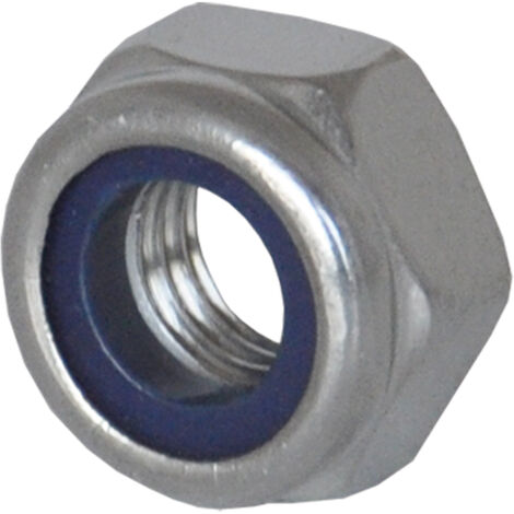 Dado esagonale inox A2 M16 con anello nylon