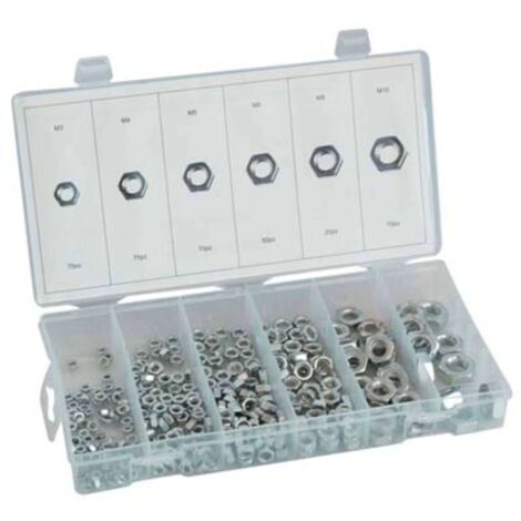DADO ESAGONALE ZINCATO IN KIT SELF HAND - M 3/10 CF=PZ 300 - 1 confezione