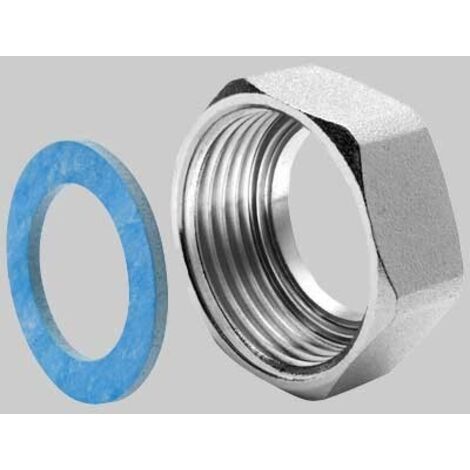 DADO IN OTTONE CON GUARNIZIONE PER TUBO CSST - Dn 10-3/8 Acqua/Gas