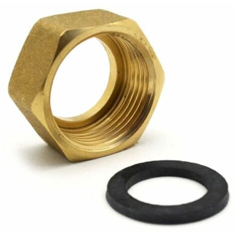 DADO IN OTTONE PER TUBI GAS + GUARNIZIONE 3/4 IN EPDM