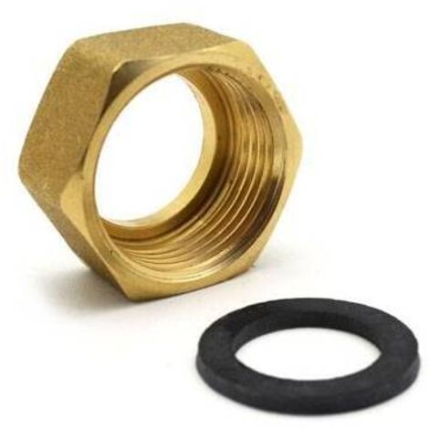 DADO IN OTTONE PER TUBI GAS + GUARNIZIONE 3/4 MARAL