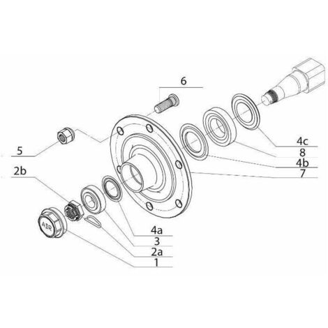 Dado per colonnetta assali M18 in blister 12 pz