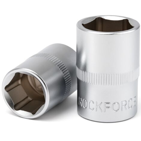 Dado ROCKFORCE de 6 puntas, 1/2" y 19 mm, Cr-V